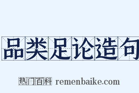 品类足论造句是什么意思的图片